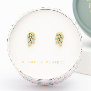 Boucles d'oreilles Rowen Stud couleur menthe