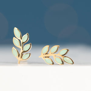 Boucles d'oreilles Rowen Stud couleur menthe