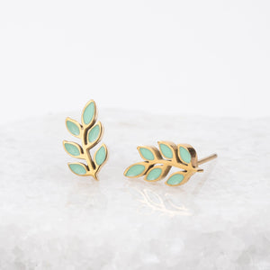 Boucles d'oreilles Rowen Stud couleur menthe