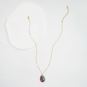 Collier en jaspe mosaïque