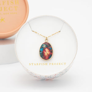 Collier en jaspe mosaïque