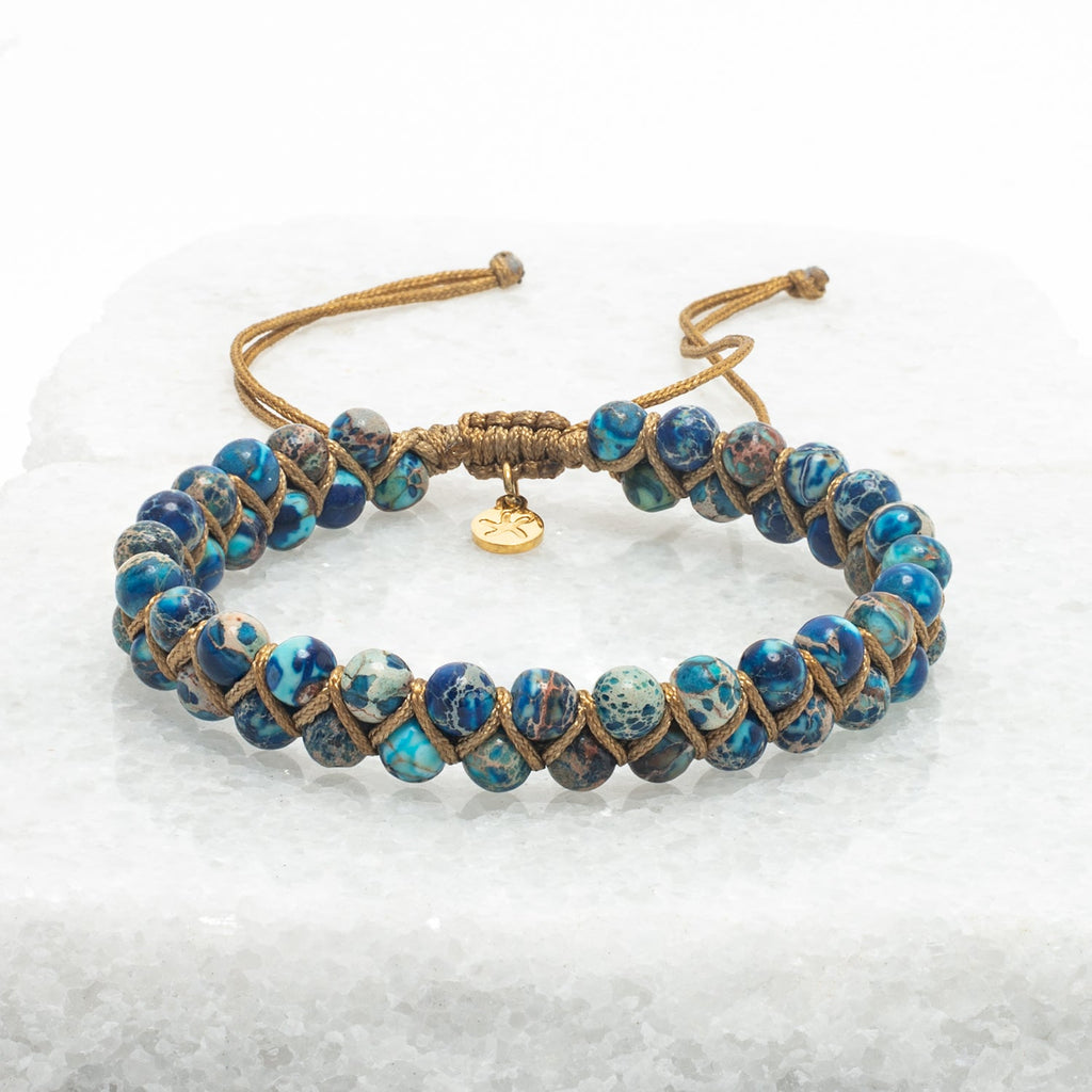 Wear Blue Handwoven Beaded Bracelet